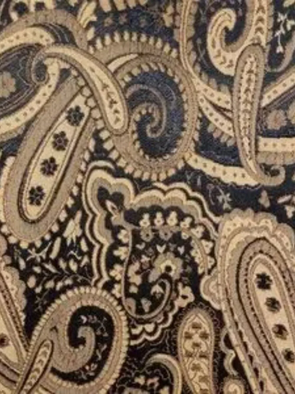 Chico's Women's Paisley V-Neck Sleeveless Top Gold and Black Size 3 (XL)